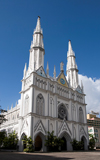 Panama City / Ciudad de Panama: Iglesia del Carmen, Order of Carmelites - corner of Avenida Manuel Espinosa with Va Espaa - dedicada a la Virgen Mara, Nuestra Seora del Monte Carmelo - photo by H.Olarte