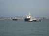 Panama - Panama City - city and boats from the Pacific Ocean - photo by D.Smith