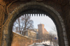 Poland - Krakow: Wawel hill at sunrise - winter - gate (photo by M.Gunselman)