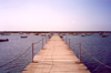 Portugal - Algarve - Faro: pier into the Ria Formosa natural reserve / ponto para a Reserva Natural da Ria Formosa - photo by M.Durruti