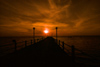 Portugal - Alcochete: pier into the Tagus estuary - sunset - cais e o rio Tejo ao pr do sol - photo by M.Durruti