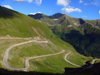 Fagaras mountains, Brasov county, Transylvania, Romania: hairpin bends on the mountain road - switchbacks - photo by J.Kaman