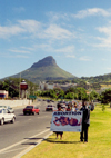 South Africa - Cape Town: Protesting (anti-abortion demonstration) - background: Devil's Peak - photo by M.Torres