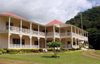 Samoa - Upolo - Apia: Robert Louis Stevenson house, now a museum - Villa Vailima - slopes of Mount Vaea - photo by R.Eime