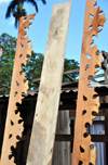 Guadalupe, Lobata district, So Tom and Prncipe / STP: traditional roof eaves at carpenter's workshop / beirados tradicionais numa carpintaria - photo by M.Torres