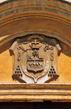 Sassari / Tthari, Sassari province, Sardinia / Sardegna / Sardigna: coat of arms - church of San Giuseppe - Via Giorgio Asproni - photo by M.Torres