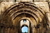 Jedburgh, Borders, Scotland: the Abbey - entrance - photo by C.McEachern