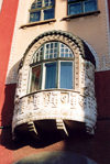 Serbia - Vojvodina - Subotica / Szabadka: veranda of the city hall - architects Marcel Komor and Dezso Jakab - photo by M.Torres