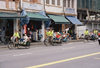 Singapore: Chinatown - trishaws - photo by S.Lovegrove