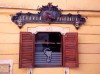 Slovakia / Slowakei - Bratislava: red crab at Lekaren historic pharmacy and museum - on Michalsk ul.  (photo by Miguel Torres)