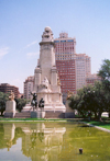 Spain / Espaa - Madrid: Cervantes and Don Quixote at the Plaza de Espaa - Edificio Espaa in the background - photo by M.Torres