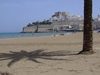 Spain - Peiscola - the beach and the rock - photo by M.Bergsma