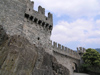 Switzerland - Bellinzona, Ticino canton: walls of the Castelgrande - photo by J.Kaman