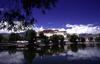 Lhasa, Tibet: Potala Palace, water and sky - photo by Y.Xu