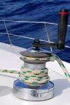 Caribbean Sea: winch on a sailing boat - photo by E.Petitalot