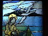 Tristan da Cunha: Edinburgh - St Joseph's Catholic Church - stained glass window (photo by Captain Peter)