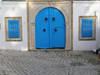 image of Tunisia - Sidi Bou Said: decorated blue gate / door (photo by J.Kaman)