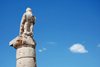 Karakus Tepesi - Karakus Tumulus - Adiyaman province, Southeastern Anatolia, Turkey: tomb of female relatives of King Mithridates II, king of Commagene - sky and eagle atop a Doric column - photo by W.Allgwer