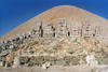 Turkey - Mt Nemrut / Nemrut Dagi / Mount Nimrod (Adiyaman province): Commagene memorial sanctuary - karst limestone mountain in the south-eastern Taurus range concealing Antiochus' tomb - Eastern Terrace - photo by G.Frysinger