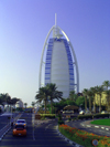 UAE - Jumeirah (Dubai): Burj Al Arab hotel - architect Tom Wright - photo by Llonaid