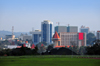 Kampala, Uganda: central business district skyline and golf course - Stanbic Bank Towers (Crested Towers), Golf Course Hotel - photo by M.Torres