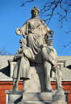 Boston, Massachusetts, USA: Charlestown - monument in honor of the men of Charlestown who fought in the war of 1861 for the preservation of the Union - Civil War memorial by the sculptor Martin Milmore - The Training Field at Winthrop Square - photo by M.Torres