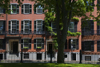 Boston, Massachusetts, USA: classic brick houses of the wealthy grace Louisburg Square on Beacon Hill - photo by C.Lovell