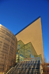 Denver, Colorado, USA: Colorado Convention Center - stairs on Speer Boulevard - upward cutting roof - architect Curtis W. Fentress, Fentress Architects - photo by M.Torres