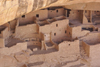 Mesa Verde National Park, Montezuma County, Colorado, USA: Cliff Palace - built right into the sheer cliff, carved into the soft stone, and then extended with stone and adobe walls - photo by A.Ferrari