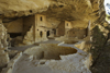 Mesa Verde National Park, Montezuma County, Colorado, USA: ceremonial kivas are some of the 40 rooms of Balcony House - photo by C.Lovell