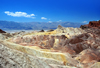 Death Valley National Park, California, USA: view from Zabriskie Point - immortalized in film by Italian director Michelangelo Antonioni - colorful badlands - photo by M.Torres