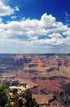 Grand Canyon National Park, Arizona, USA: South Rim from the edge of the precipice - Shiva Temple and Isis Temple formations - photo by M.Torres