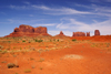 Monument Valley / Ts Bii' Ndzisgaii, Utah, USA: Saddleback mesa, King on his Throne, Stagecoach, Bear & Rabbit and Castle Rock - Navajo Nation Reservation - photo by A.Ferrari