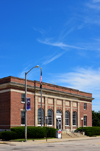 Narragansett Pier, Narragansett, RI, USA: U. S. Post Office - neo classical brick building on Exchange Street - photo by M.Torres