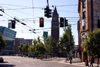 Seattle, Washington, USA: red lights and a few electric lines - photo by R.Ziff