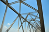 Louisville, Kentucky, USA: George Rogers Clark Memorial Bridge - four-lane cantilevered truss bridge over the the Ohio River, linking Louisville, Kentucky and Jeffersonville, Indiana - Second Street Bridge - photo by M.Torres