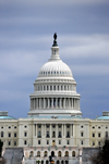 Washington, D.C., USA: dark skies over the the United States Capitol - Capitol Hill - National Mall - architect William Thornton et al. - photo by M.Torres