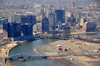 Newark, Essex County, New Jersey, USA: downtown, Passaic River and Harrison - Dock Drawbridge - photo by M.Torres