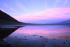 USA - Death Valley (California): Badwater - sunrise with reflection of mountains - salt lake - the lowest point in western hemisphere - photo by J.Fekete