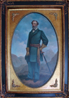 Abingdon (Viginia): portrait of General Robert E. Lee - the most celebrated general of the Confederate forces - Martha Washington Inn - photo by G.Frysinger