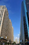 Philadelphia, Pennsylvania, USA: looking east along John F Kennedy Blvd from N 17th St - Suburban Station designed by Graham, Anderson, Probst & White and Eight Penn Center by Kohn Pedersen Fox architects - photo by M.Torres