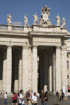 Vatican City, Rome - Saint Peter's square - portico on the colonnade - photo by I.Middleton