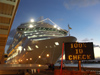 USVI - St. Thomas - cruise liner Costa Magica in harbour - nocturnal - photo by G.Friedman