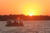 Zambesi river, Matabeleland North province, Zimbabwe: river tour at sunset - photo by R.Eime